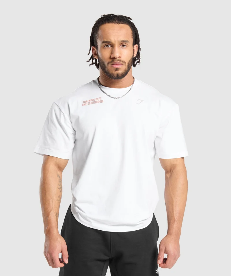 Gymshark Training Dept. UK T-Shirt - White