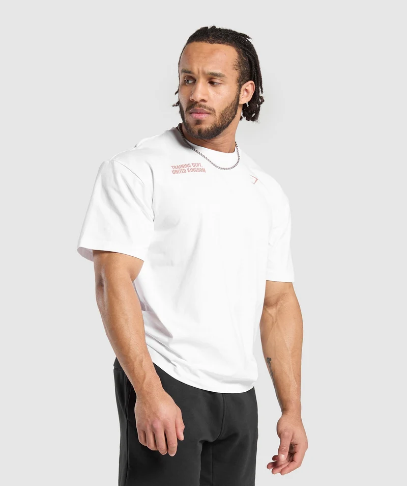 Gymshark Training Dept. UK T-Shirt - White