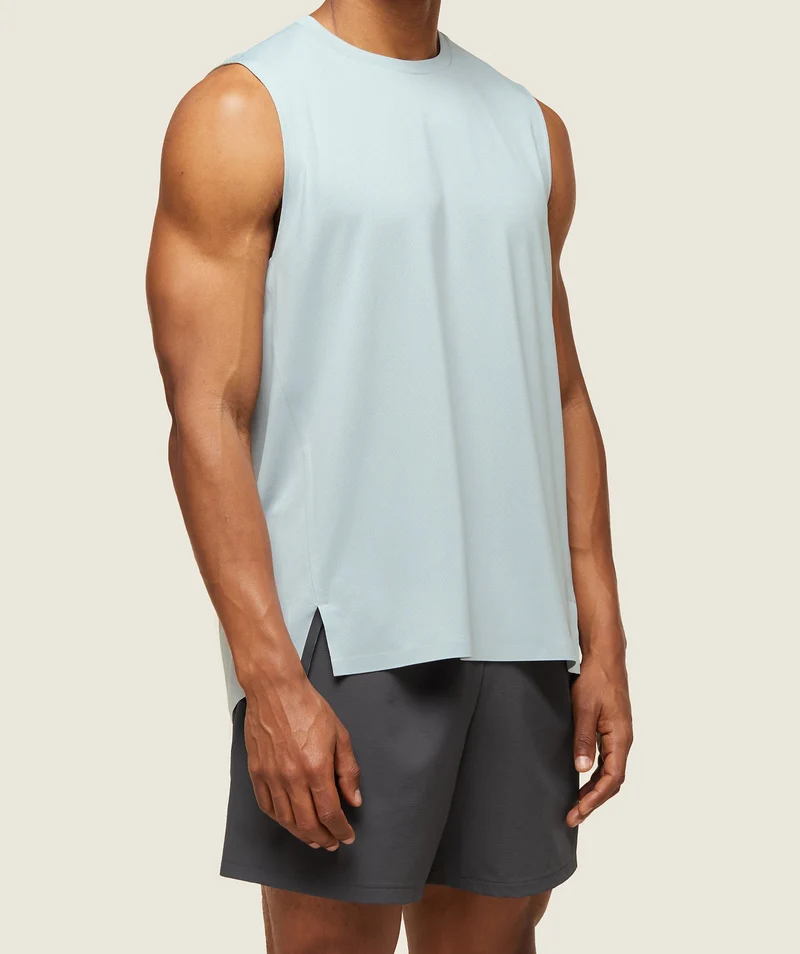 Gymshark Everywear Tech Sleeveless Tee - Ice Grey