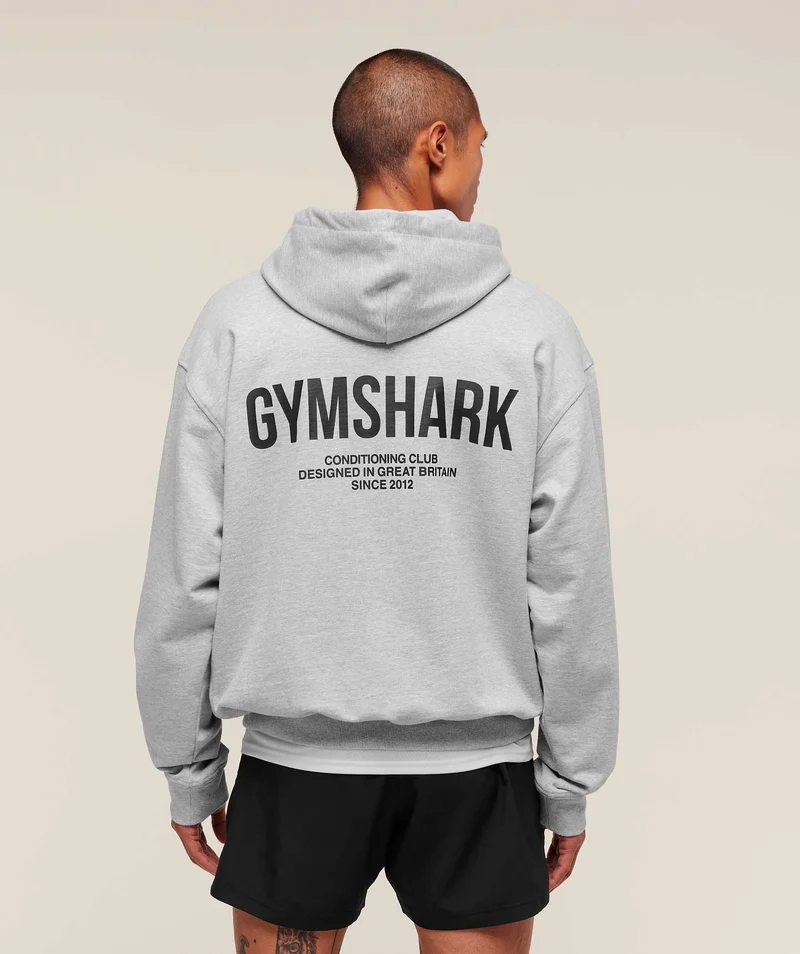 Gymshark Conditioning Club Hoodie - Light Grey Core Marl