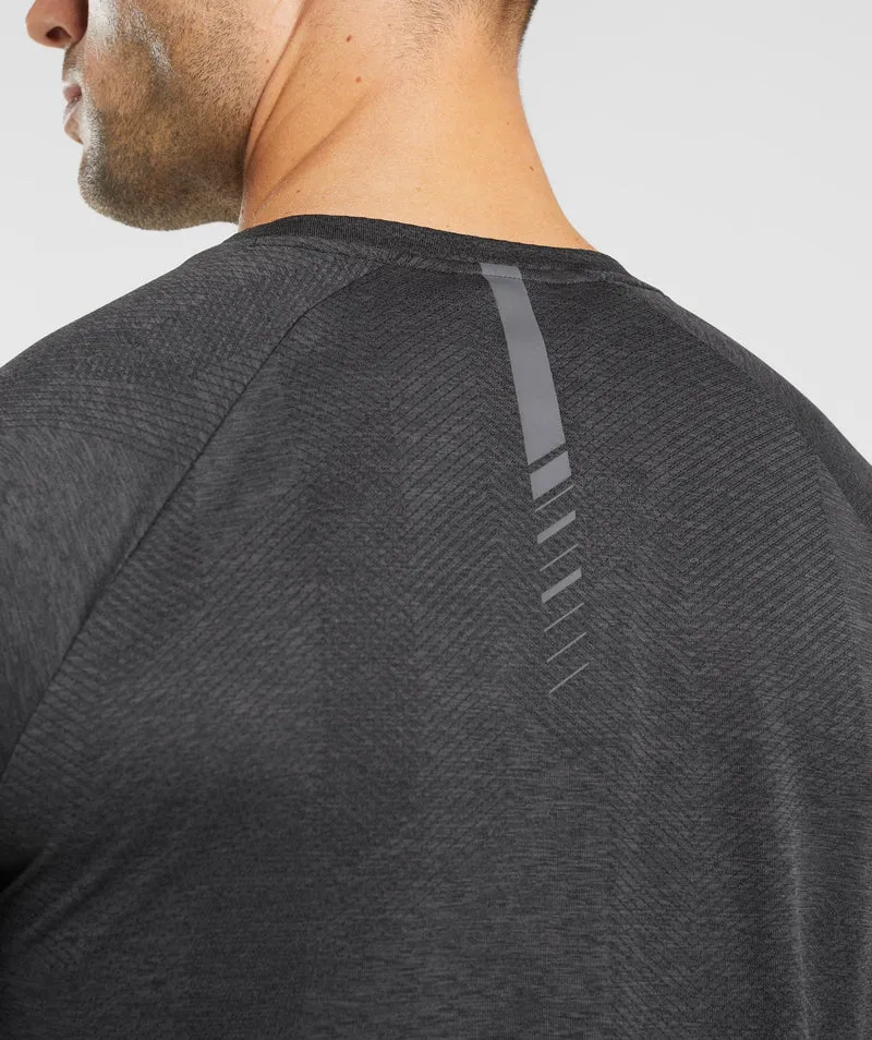 Gymshark Apex Long Sleeve T-Shirt - Black/Onyx Grey