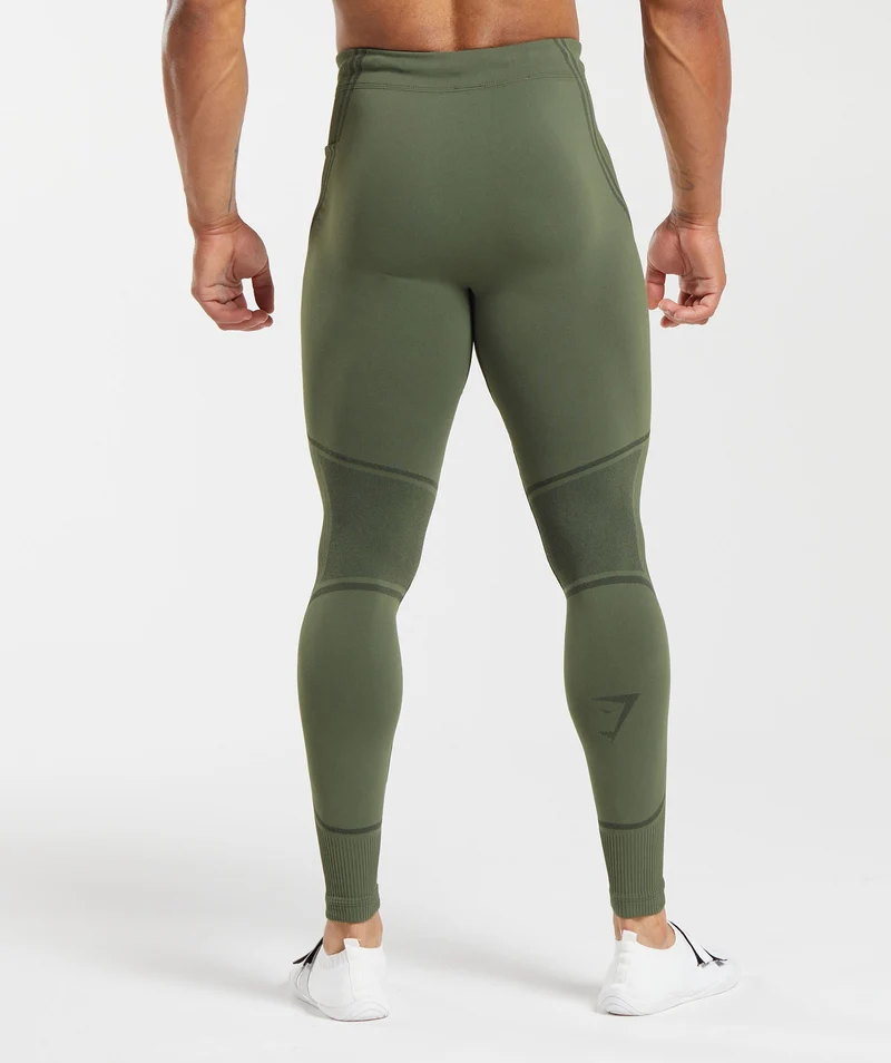 Gymshark 315 Seamless Tight - Winter Olive/Black