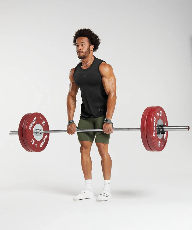 Gymshark 315 Seamless Shorts - Winter Olive/Black