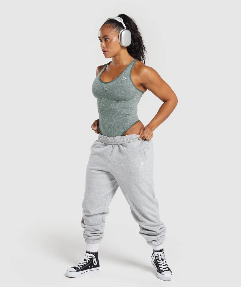 Gymshark LIFT SEAMLESS BODYSUIT - Slate Teal/White Marl