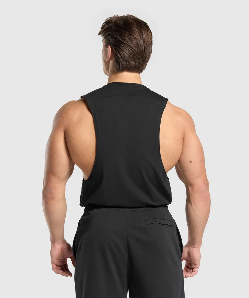 Gymshark Prime Drop Arm Tank - Black/Vivid Red