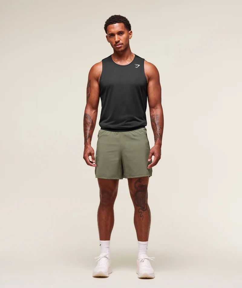 Gymshark Fit Elite 5" Shorts - Base Green
