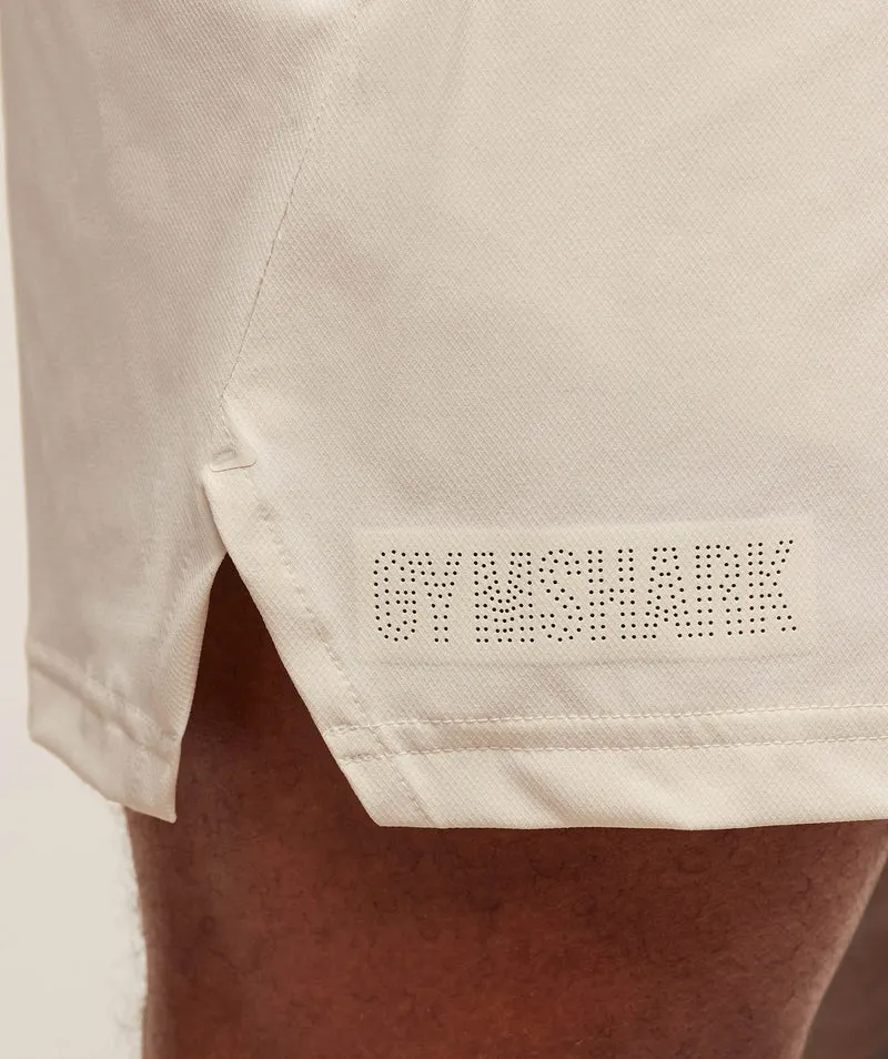 Gymshark Fit Elite 5" Shorts - Oat White