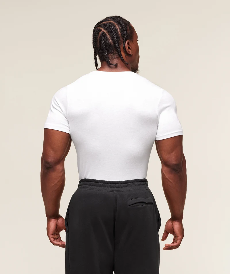 Gymshark Legacy Ribbed T-Shirt - White