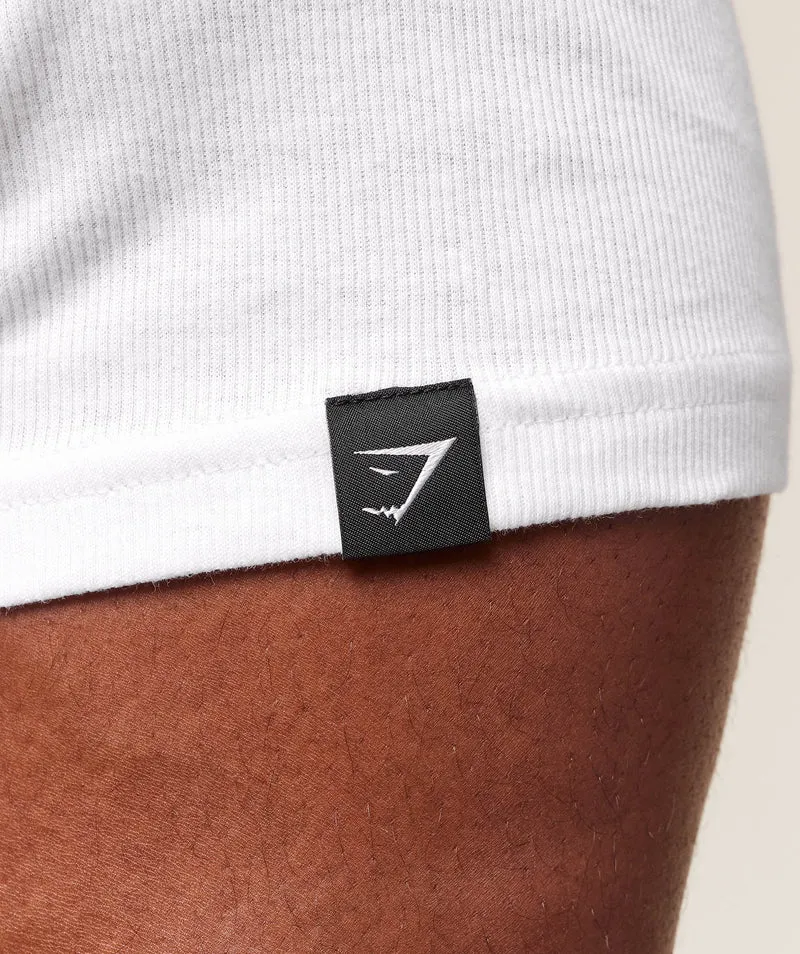 Gymshark Legacy Ribbed T-Shirt - White