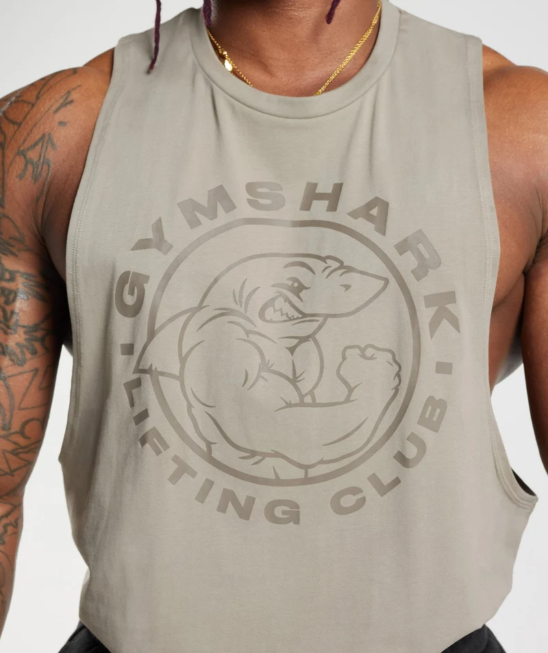 Gymshark Legacy Drop Arm Tank - Brown
