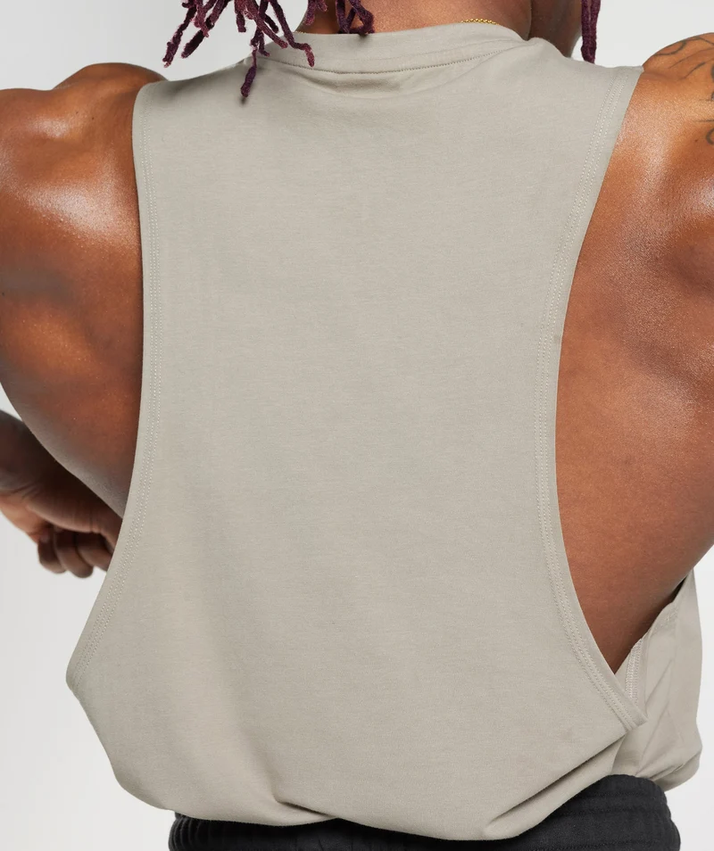 Gymshark Legacy Drop Arm Tank - Brown