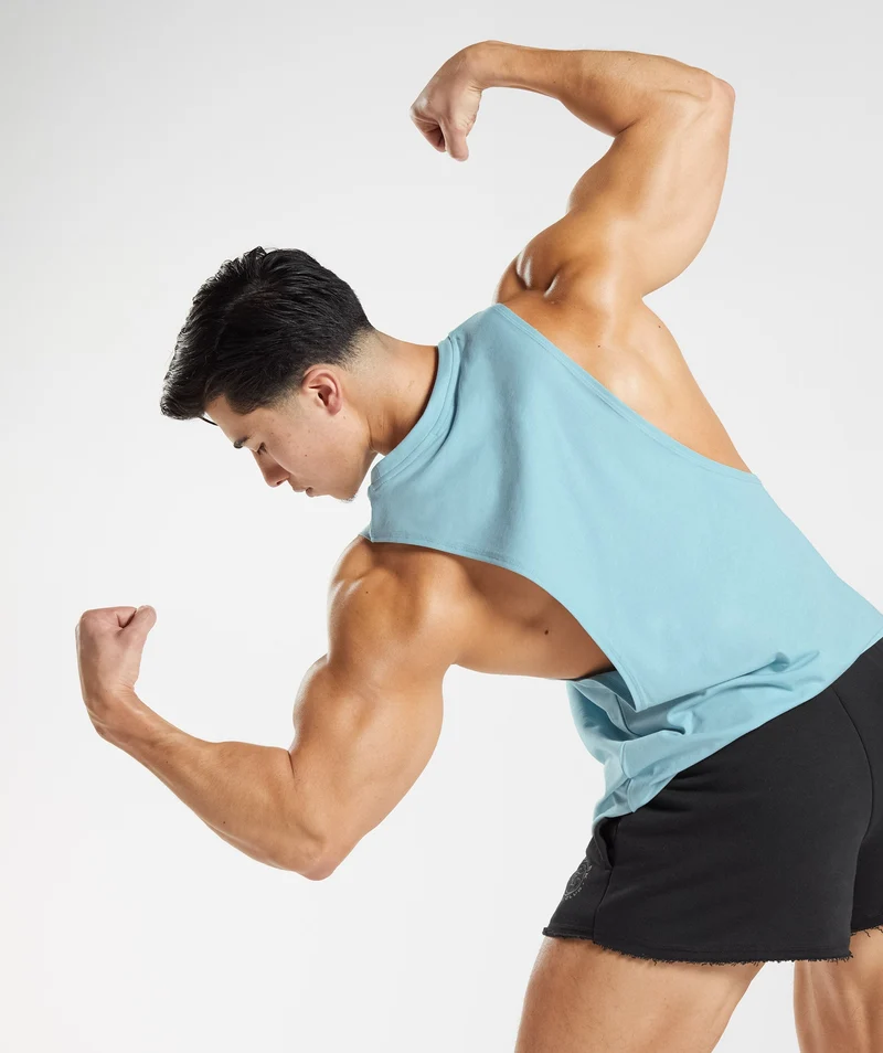 Gymshark Legacy Drop Arm Tank - Iceberg Blue