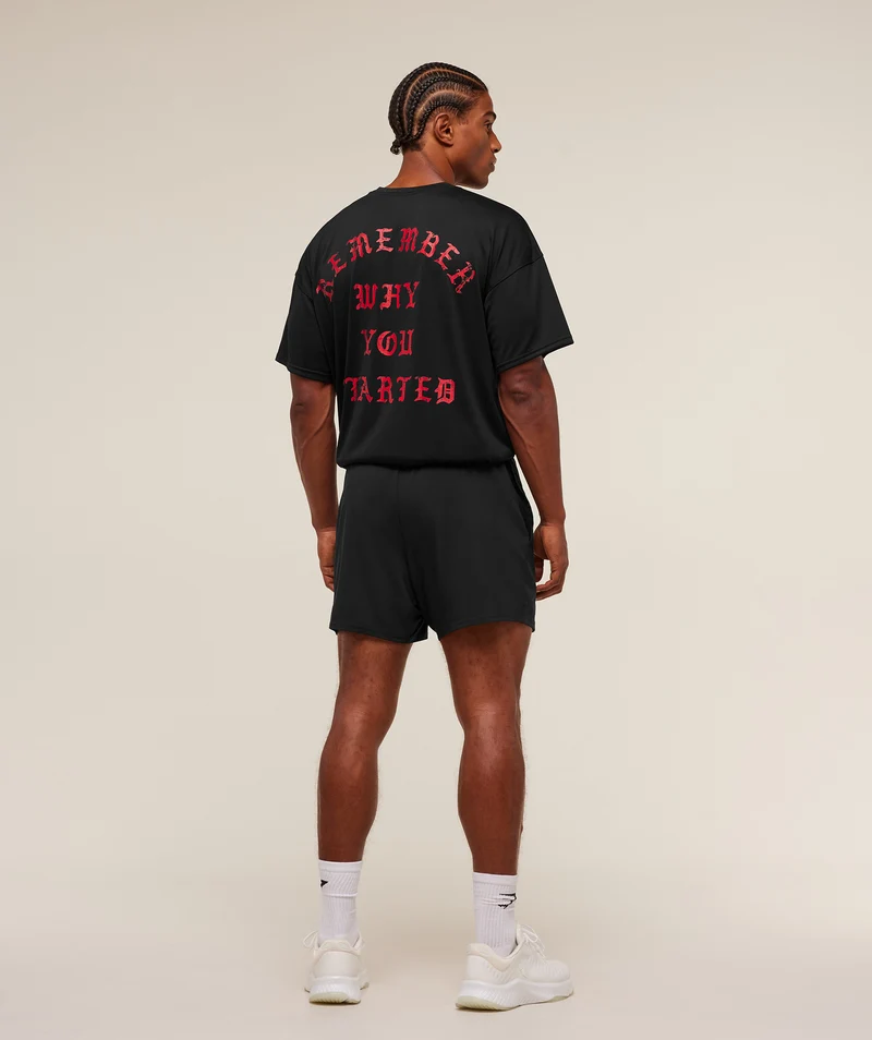 Gymshark Remember Why You Started T-Shirt - Black