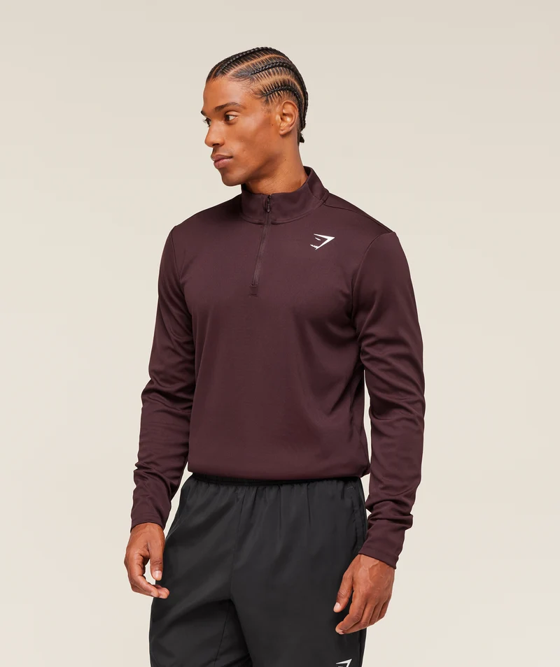 Gymshark Arrival 1/4 Zip - Cherry Purple
