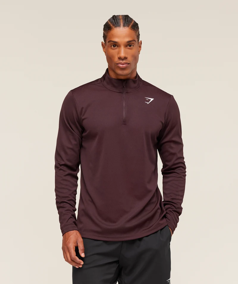 Gymshark Arrival 1/4 Zip - Cherry Purple