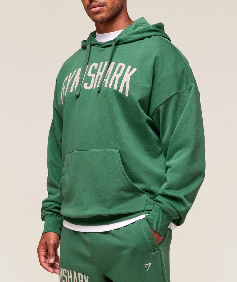 Gymshark Worn Graphic Hoodie - Lift Green