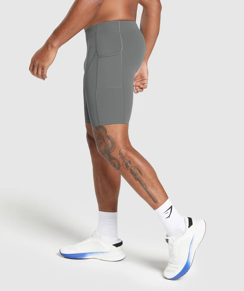 Gymshark Control Baselayer Short - Pitch Grey