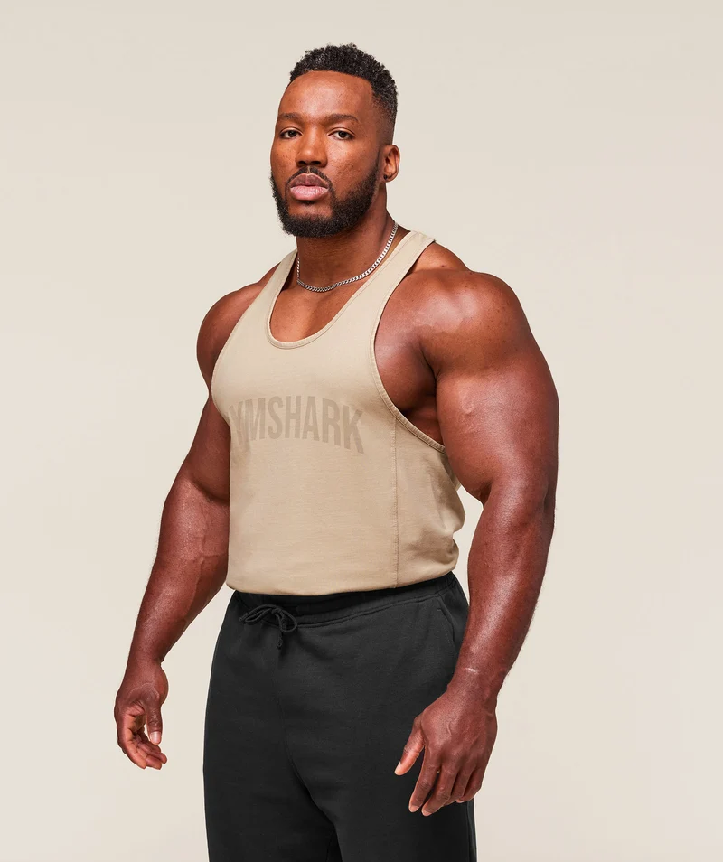 Gymshark Power Washed Stringer - Desert Beige/Acid Wash Small Ball
