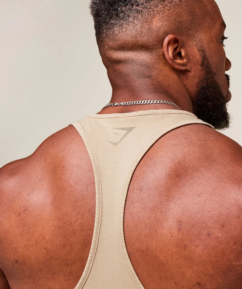 Gymshark Power Washed Stringer - Desert Beige/Acid Wash Small Ball