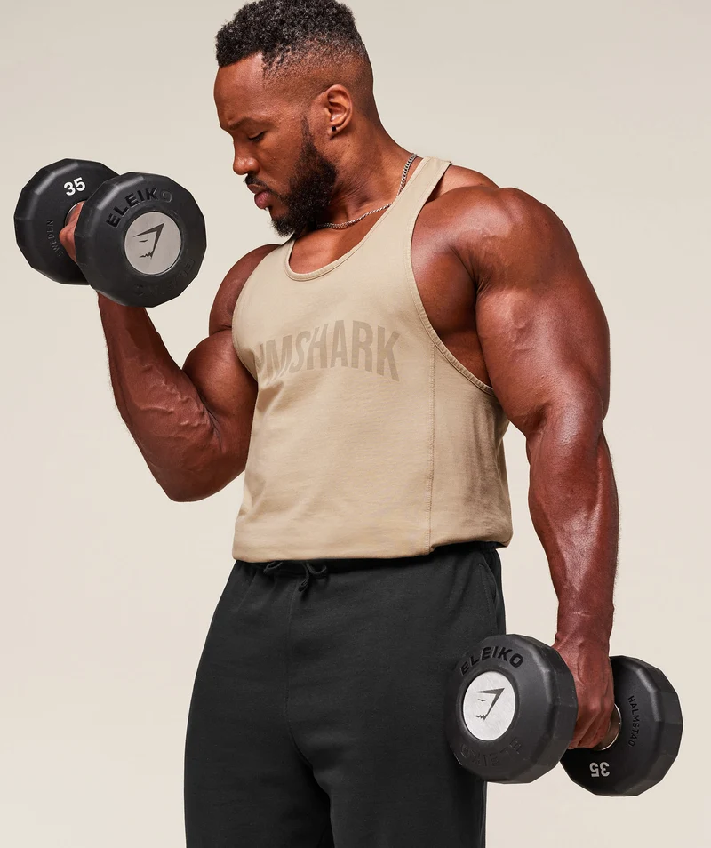 Gymshark Power Washed Stringer - Desert Beige/Acid Wash Small Ball