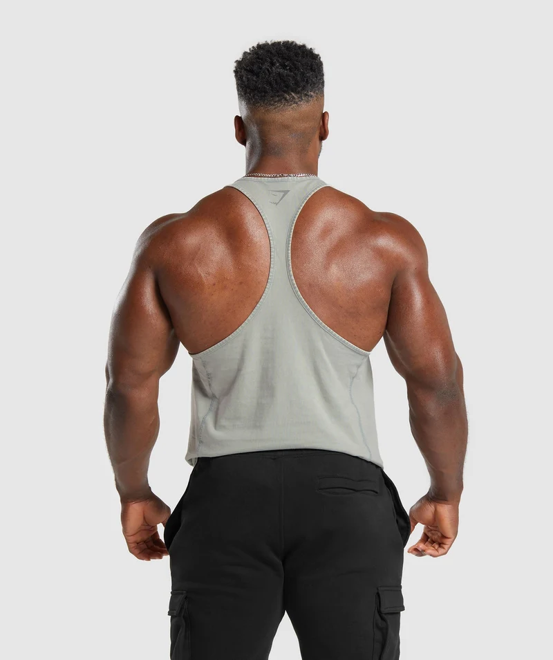 Gymshark Power Washed Stringer - Smokey Grey/Acid Wash Small Ball