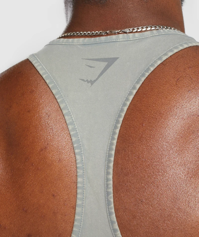 Gymshark Power Washed Stringer - Smokey Grey/Acid Wash Small Ball