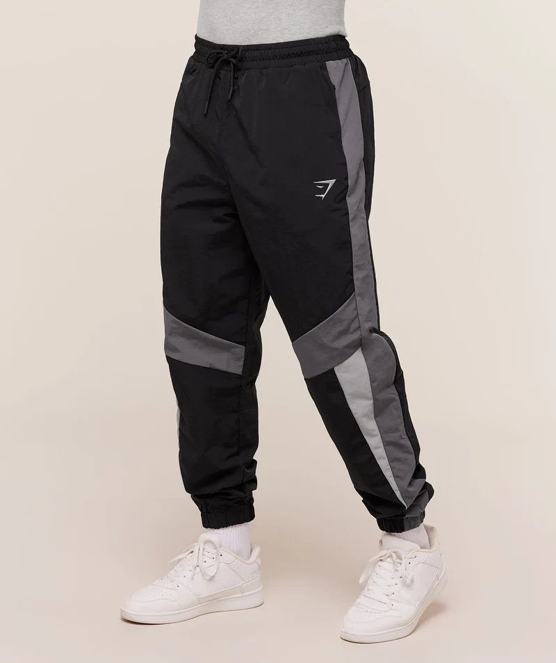 Gymshark Retro Track Pant - Black/Dark Grey/Smokey Grey