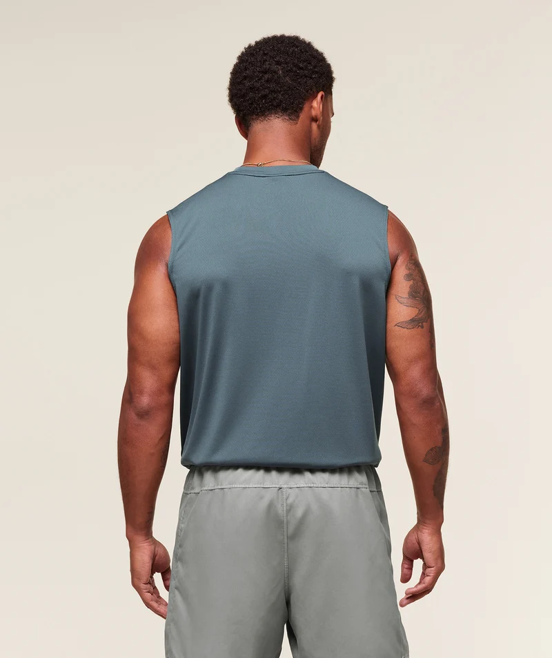 Gymshark Oversized Performance Tank - Titanium Blue