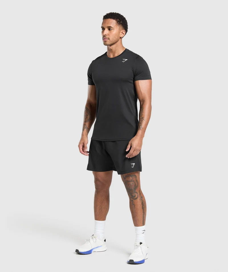 Gymshark Sport Panel 7" Shorts - Black/White