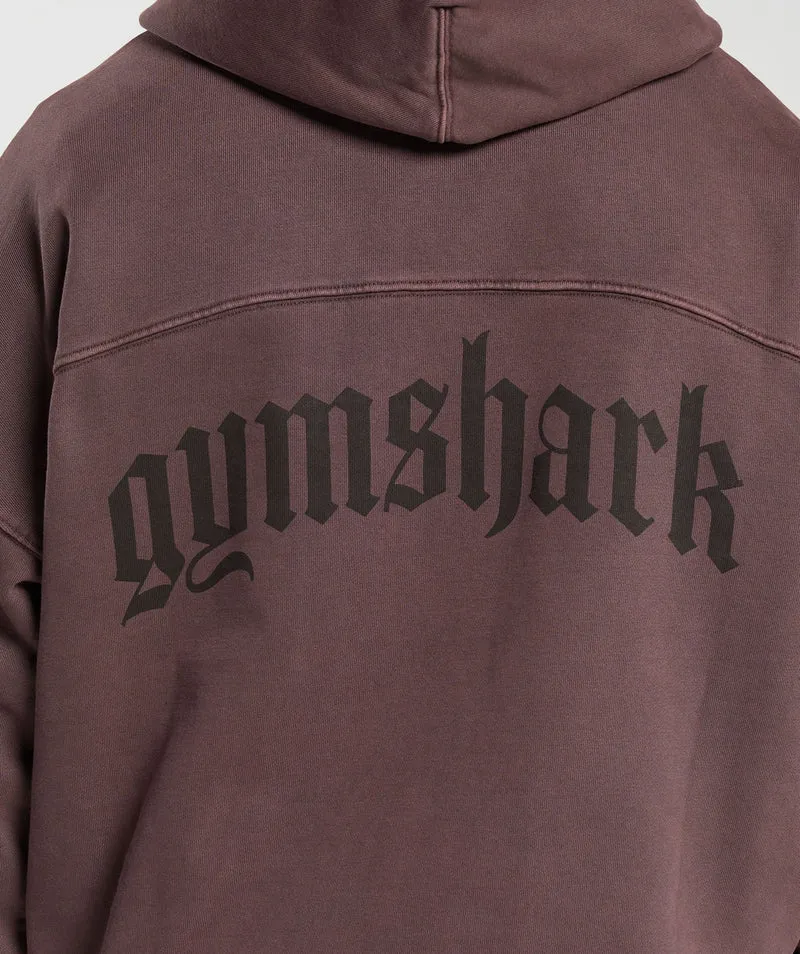 Gymshark Rest Day Heavyweight Hoodie - Cocoa Brown/Pigment Dye