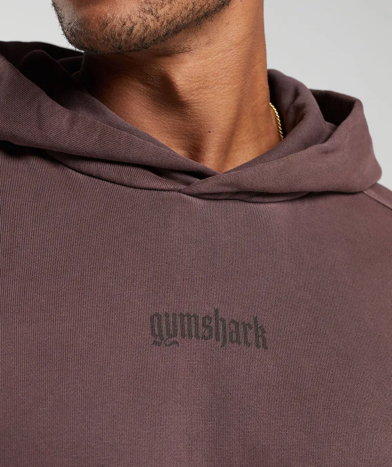 Gymshark Rest Day Heavyweight Hoodie - Cocoa Brown/Pigment Dye