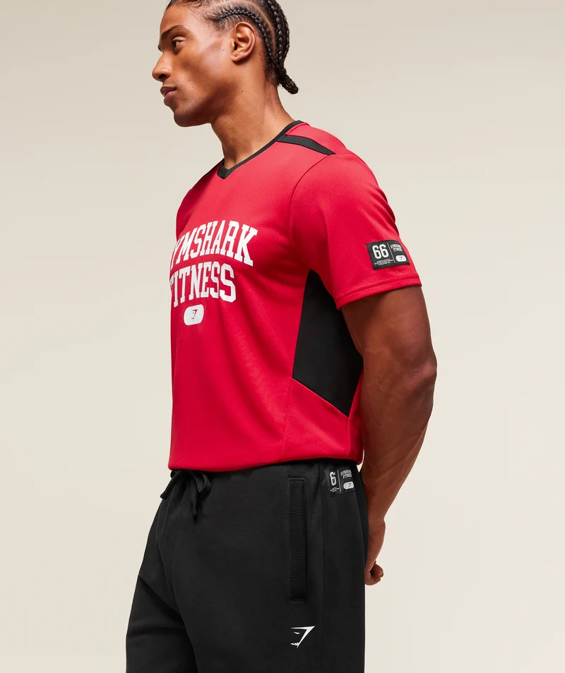 Gymshark Varsity Tech T-Shirt - Conditioning Red