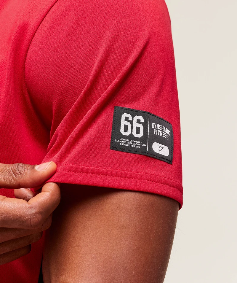 Gymshark Varsity Tech T-Shirt - Conditioning Red
