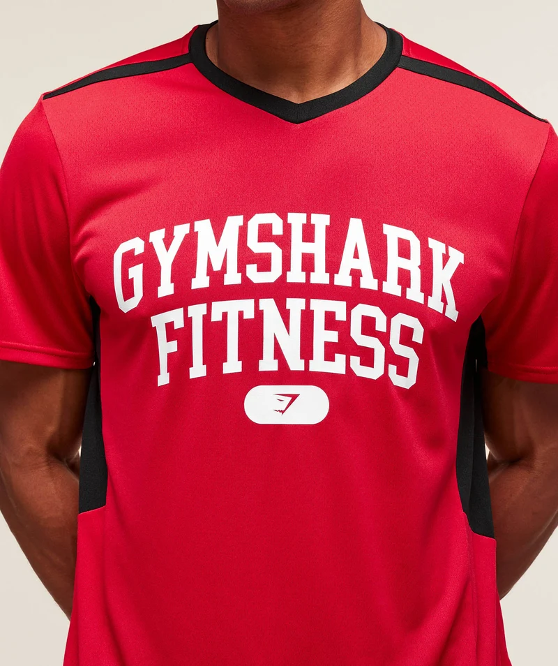Gymshark Varsity Tech T-Shirt - Conditioning Red