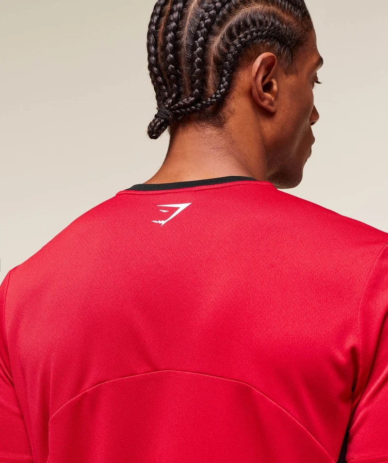 Gymshark Varsity Tech T-Shirt - Conditioning Red