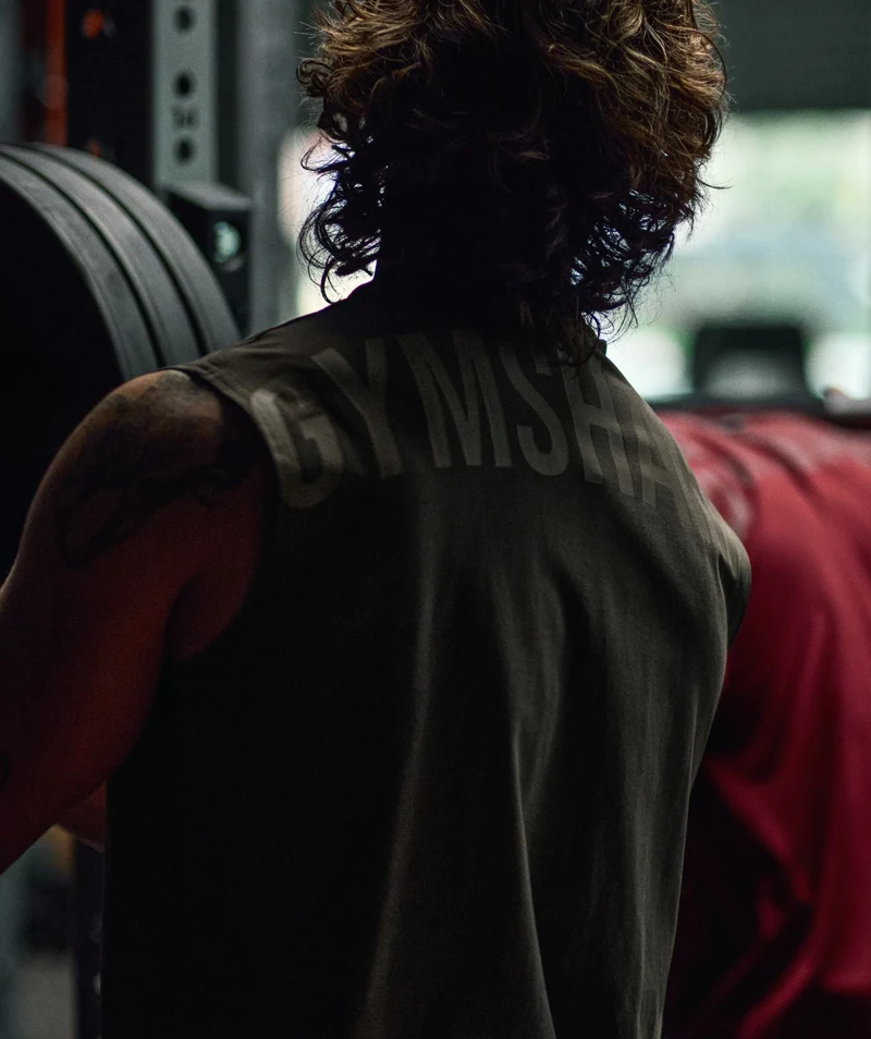 Gymshark Power Cut Off Tank - Strength Green