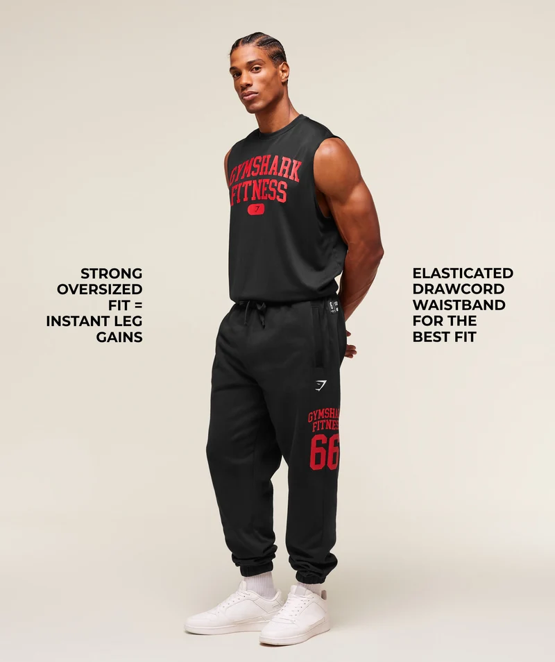 Gymshark Varsity Oversized Jogger - Black