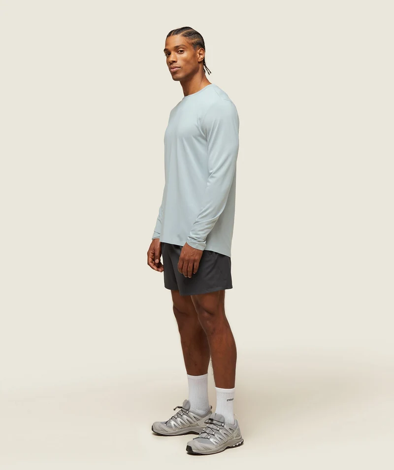 Gymshark Everywear Tech Long Sleeve Tee - Ice Grey
