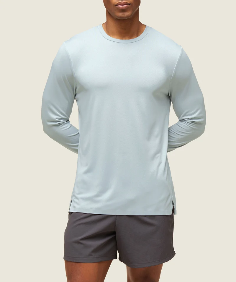 Gymshark Everywear Tech Long Sleeve Tee - Ice Grey