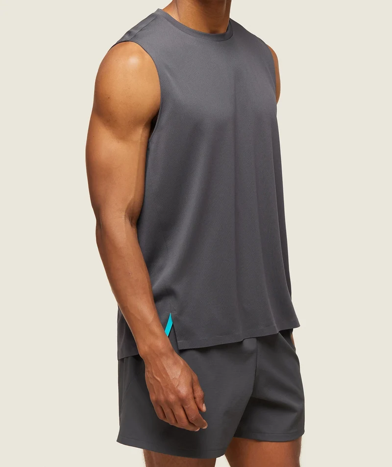 Gymshark Everywear Tech Sleeveless Tee - Onyx Grey