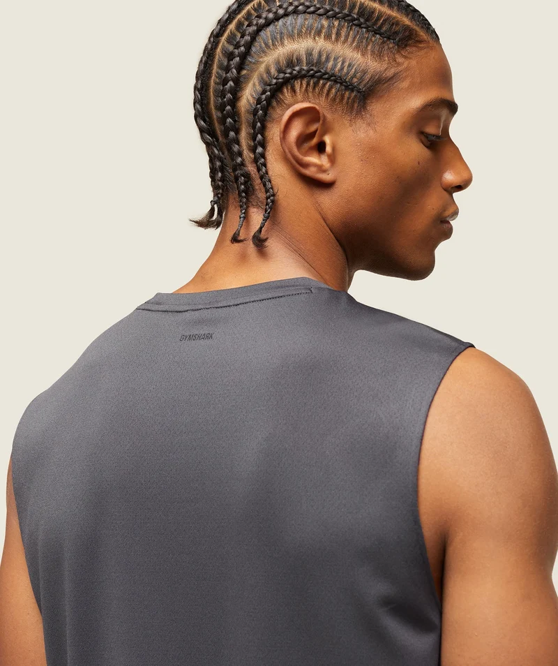 Gymshark Everywear Tech Sleeveless Tee - Onyx Grey