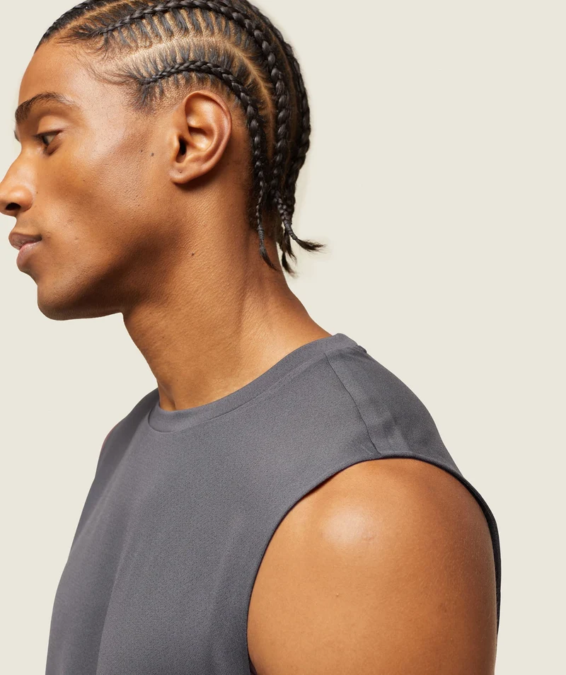 Gymshark Everywear Tech Sleeveless Tee - Onyx Grey