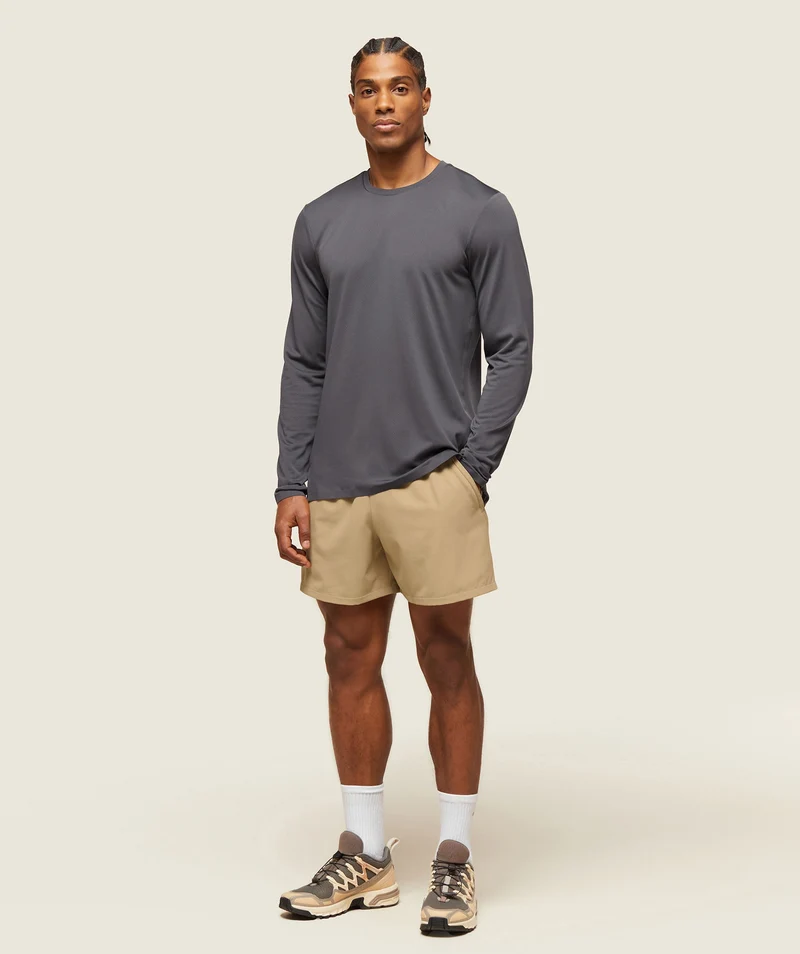 Gymshark Everywear Tech Long Sleeve Tee - Onyx Grey