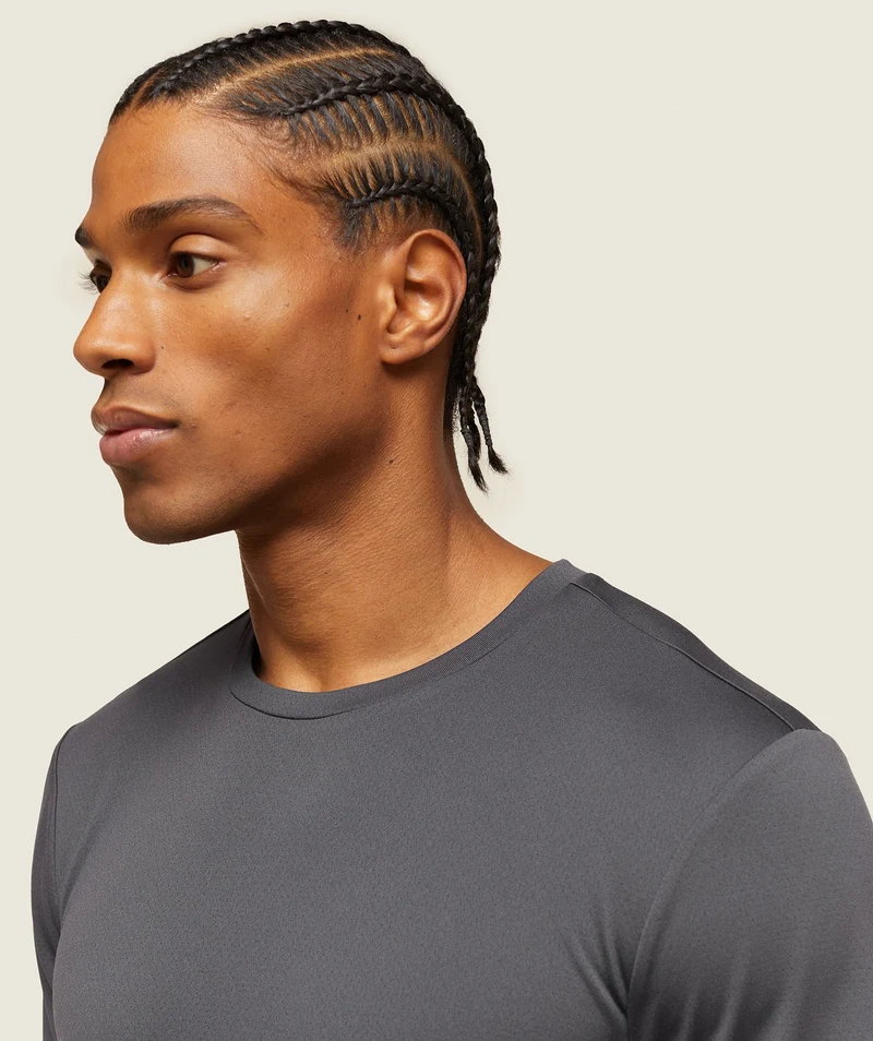 Gymshark Everywear Tech Long Sleeve Tee - Onyx Grey