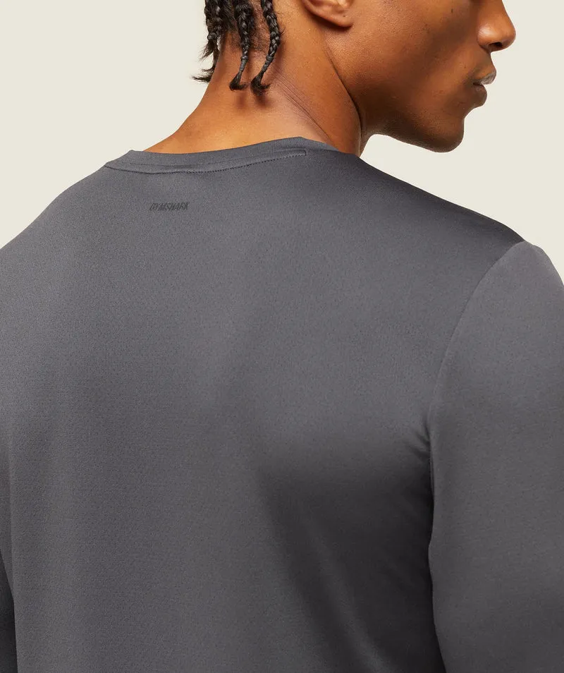 Gymshark Everywear Tech Long Sleeve Tee - Onyx Grey