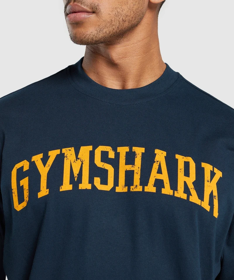 Gymshark Collegiate T-Shirt - Navy