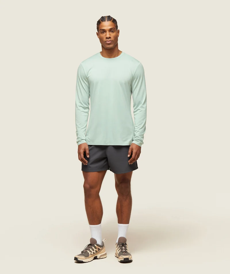 Gymshark Everywear Tech Long Sleeve Tee - Cool Turquoise