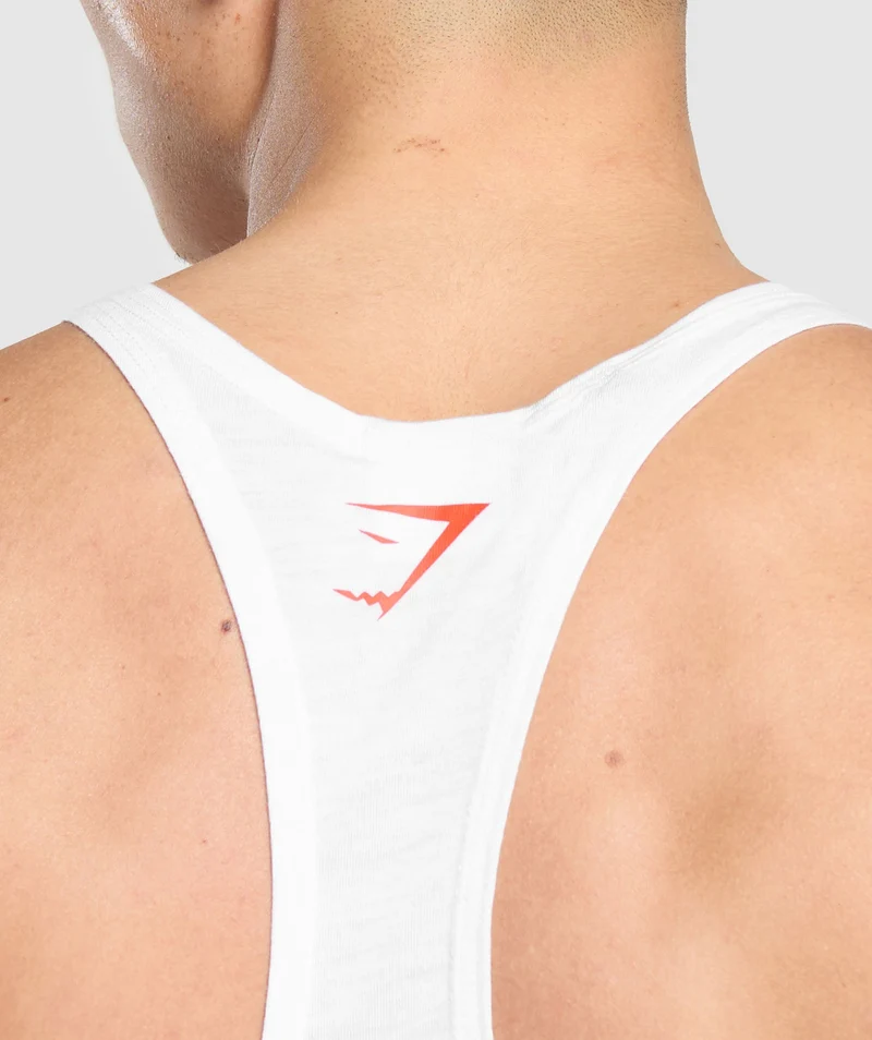 Gymshark Heavy Duty Lifter Stringer - White