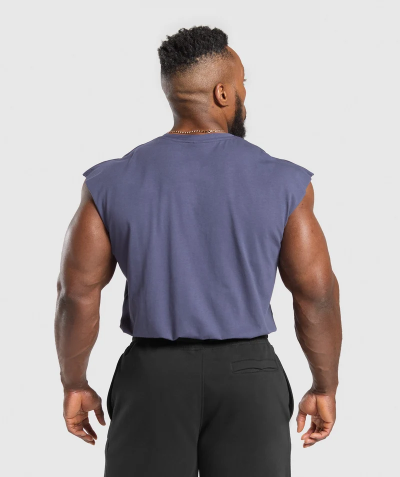 Gymshark Critical Cut Off Tank - Weighted Purple