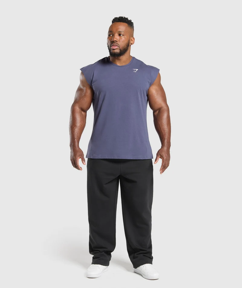 Gymshark Critical Cut Off Tank - Weighted Purple